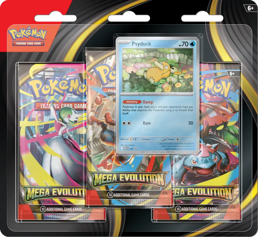 Pokémon TCG: Mega Evolution - Base Set - 3 Pack blister (Psyduck) - Doe's Cards