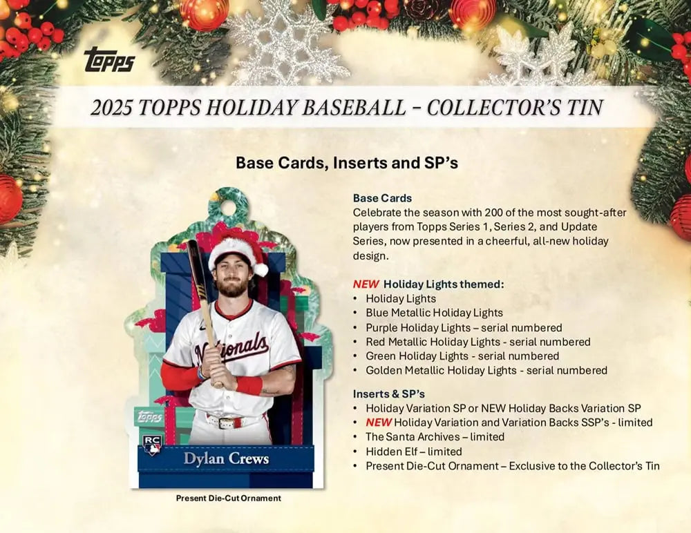 2025 Topps Holiday Baseball Tin - Doe's Cards