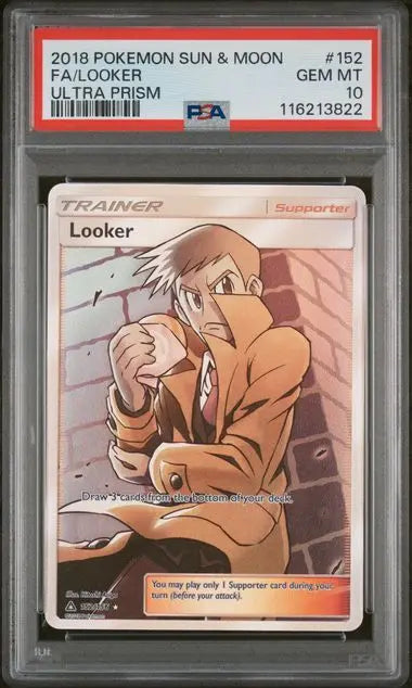 PSA 10 -2018 POKEMON SUN & MOON ULTRA PRISM #152 FA/LOOKER ULTRA PRISM - Doe's Cards