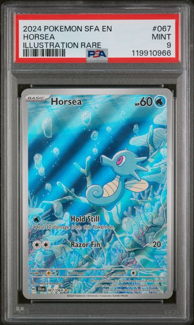 PSA 9 -2024 POKEMON SFA EN-SHROUDED FABLE #067 HORSEA ILLUSTRATION RARE - Doe's Cards