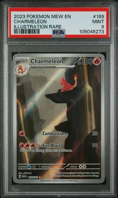 PSA 9 - 2023 POKEMON MEW EN-151 #169 CHARMELEON ILLUSTRATION RARE - Doe's Cards