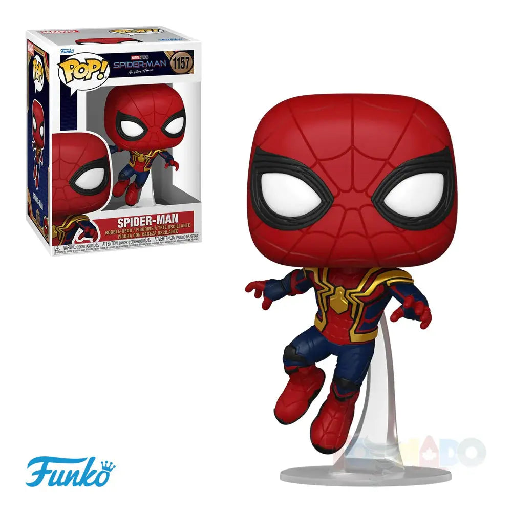 Funko Pop! Marvel #1157 - Spider-Man: No Way Home - Spider-Man (Leaping) Vinyl Figure - Doe's Cards