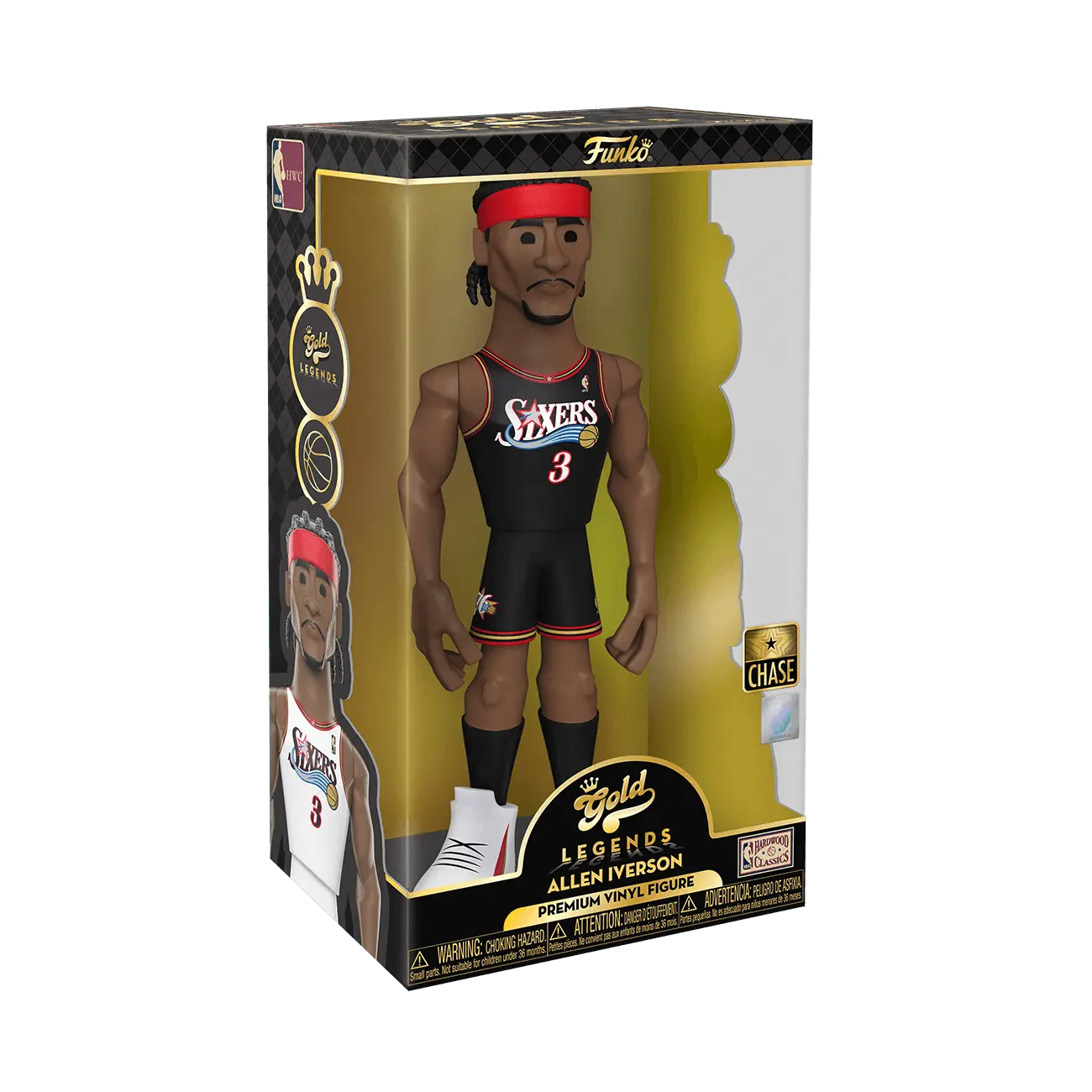 Funko Pop! Gold 12" NBA Legend: 76ers - Allen Iverson ( Chase version ) - Doe's Cards