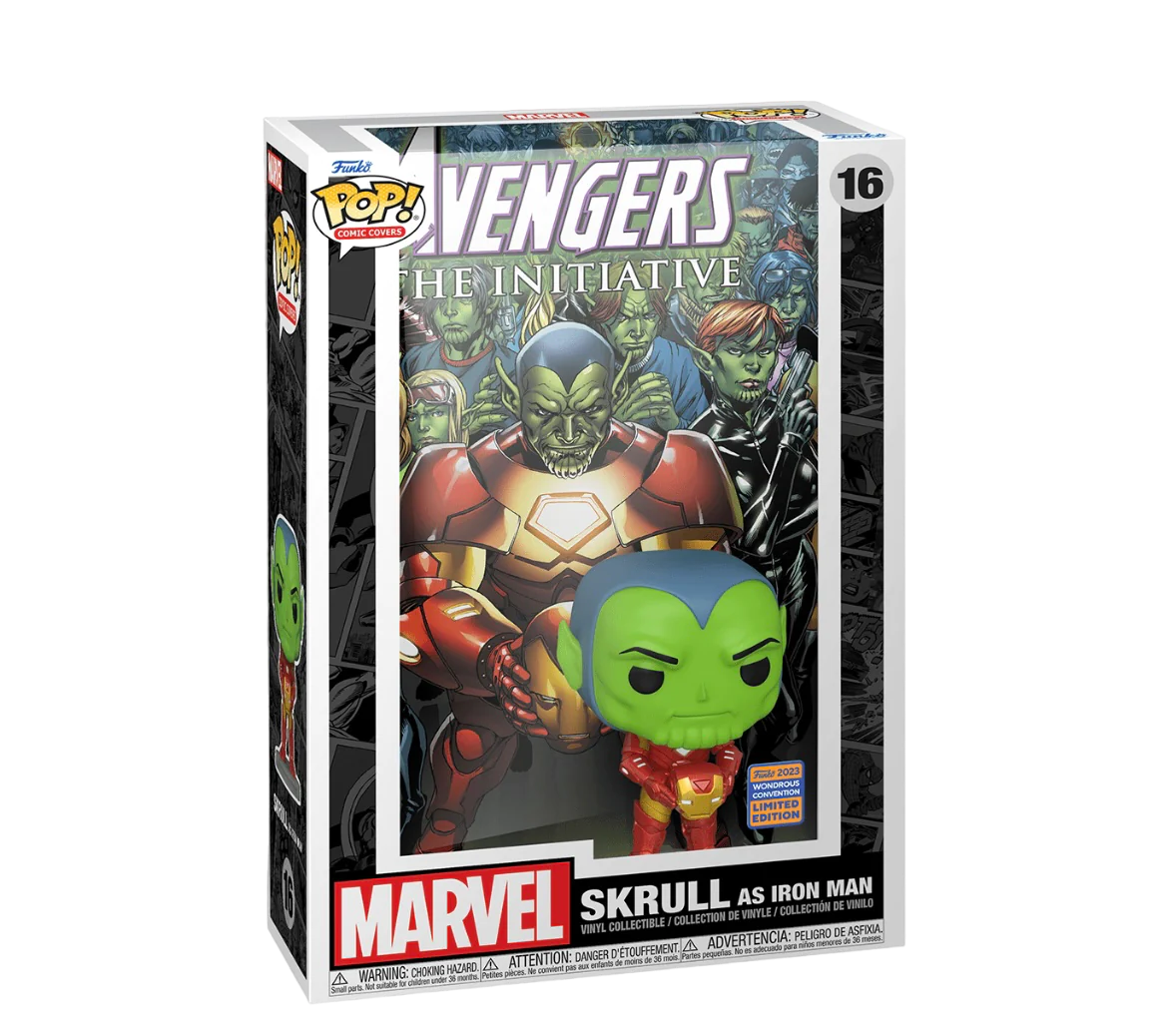 Funko pop Marvel: Comic Cover: Skrull As Iron Man (2023 WonderCon Shared Exclusive) - Doe's Cards