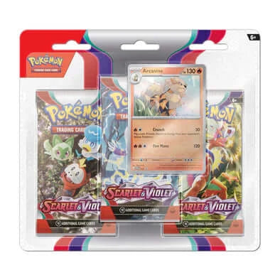 Pokemon Scarlet & Violet - Base Set - 3 pack blister - Arcanine - Doe's Cards