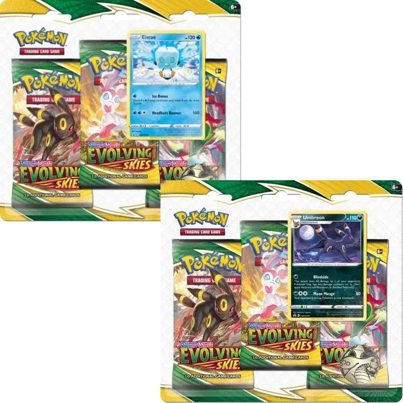 Pokemon Evolving skies 3 pack blister bundle - Doe's Cards