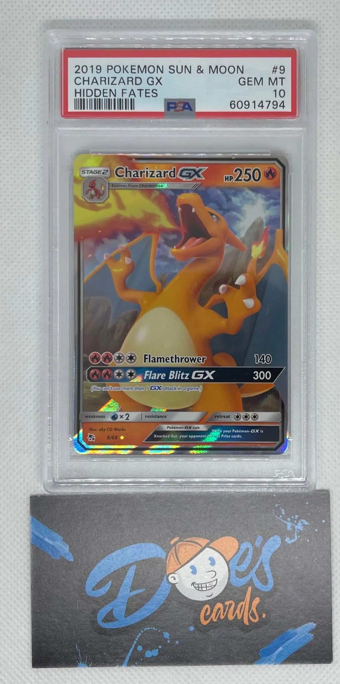 Psa 10 Pokémon Hidden fates Charizard gx - Doe's Cards