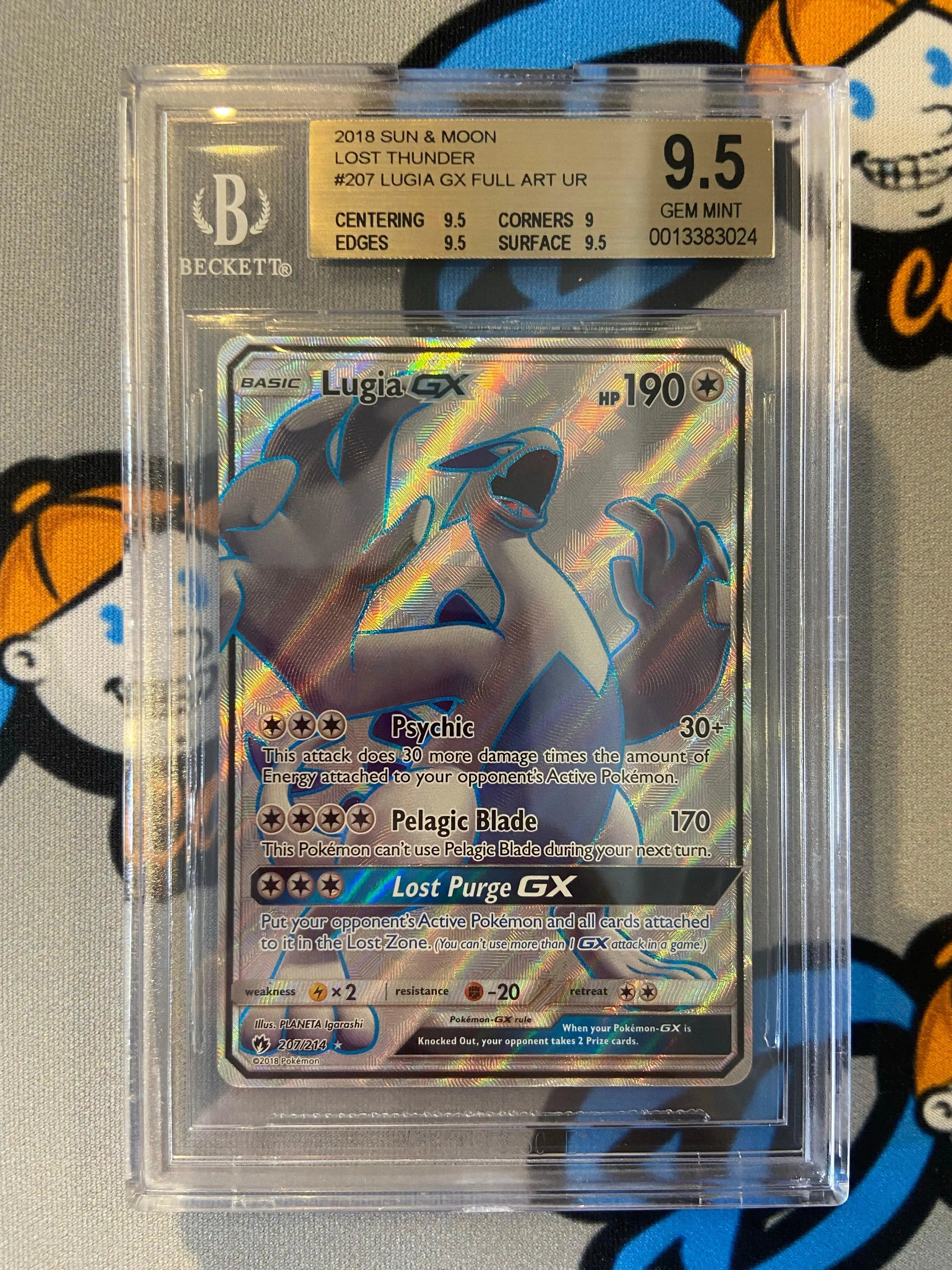 BGS 9.5 2018 Pokemon Sun & Moon Lost Thunder Lugia GX Full Art - Doe's Cards