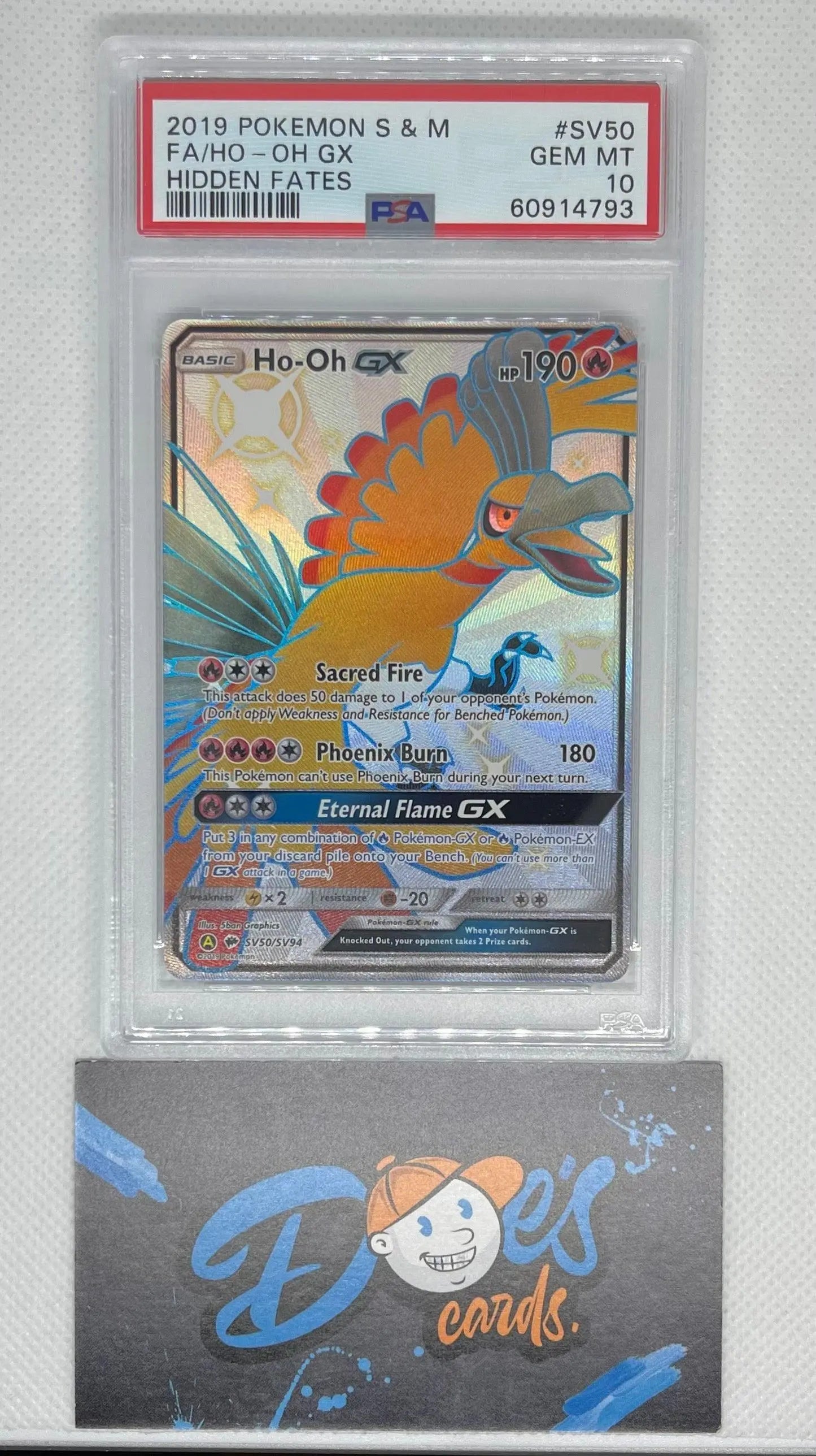 Psa 10 Pokémon hidden fates Ho-oh gx - Doe's Cards