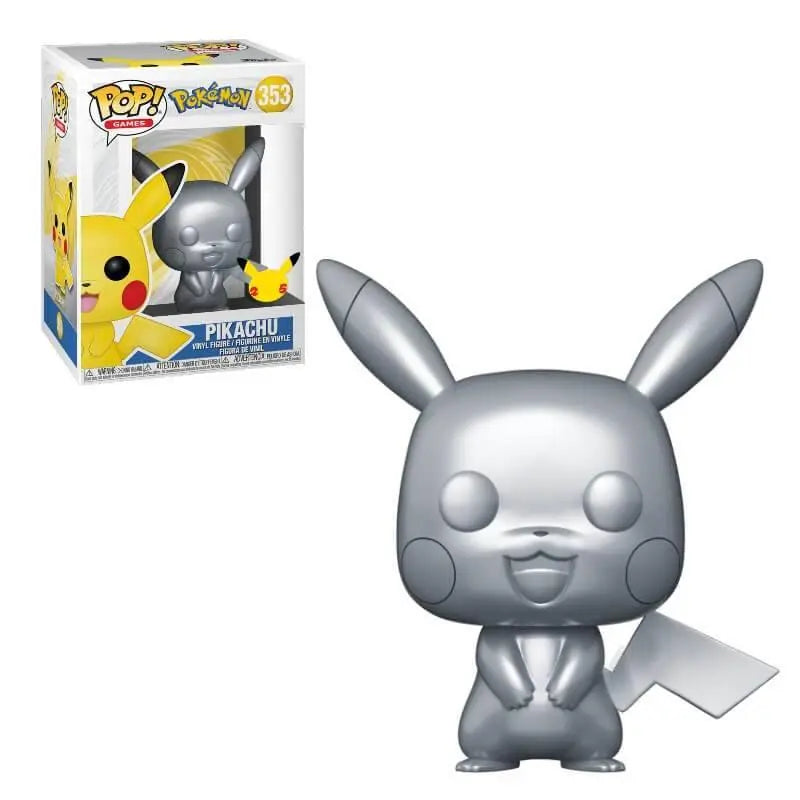 Pokemon Pikachu (Silver Metallic) Funko Pop! Vinyl - Doe's Cards