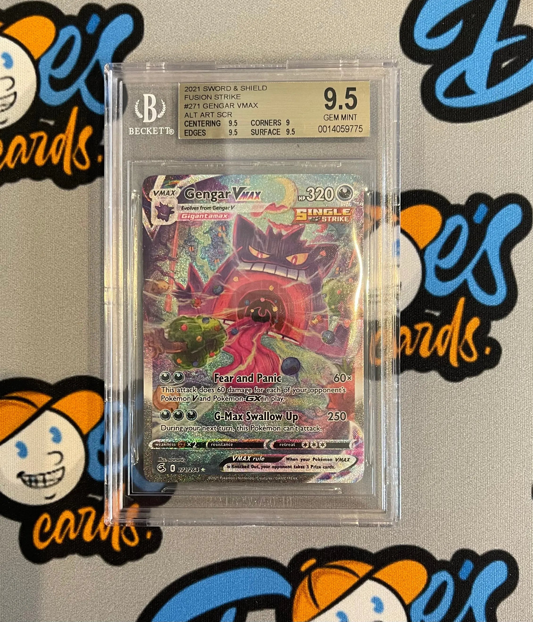 BGS 9.5 Pokemon Fusion strike Gengar Vmax Alt Art - Doe's Cards