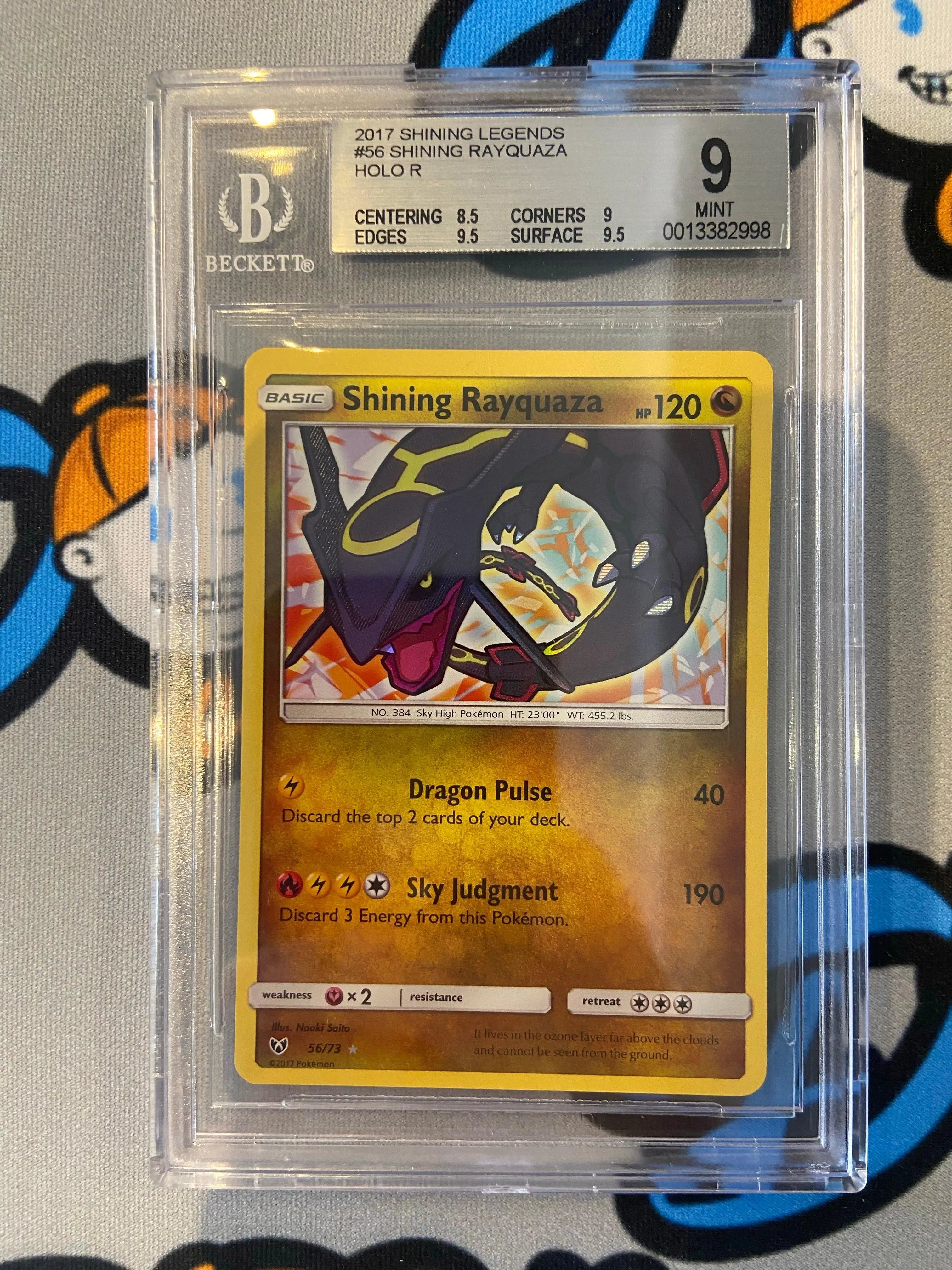 BGS 9 - 2017 Pokemon Shining Legends Shining Rayquaza #56 - Doe's Cards