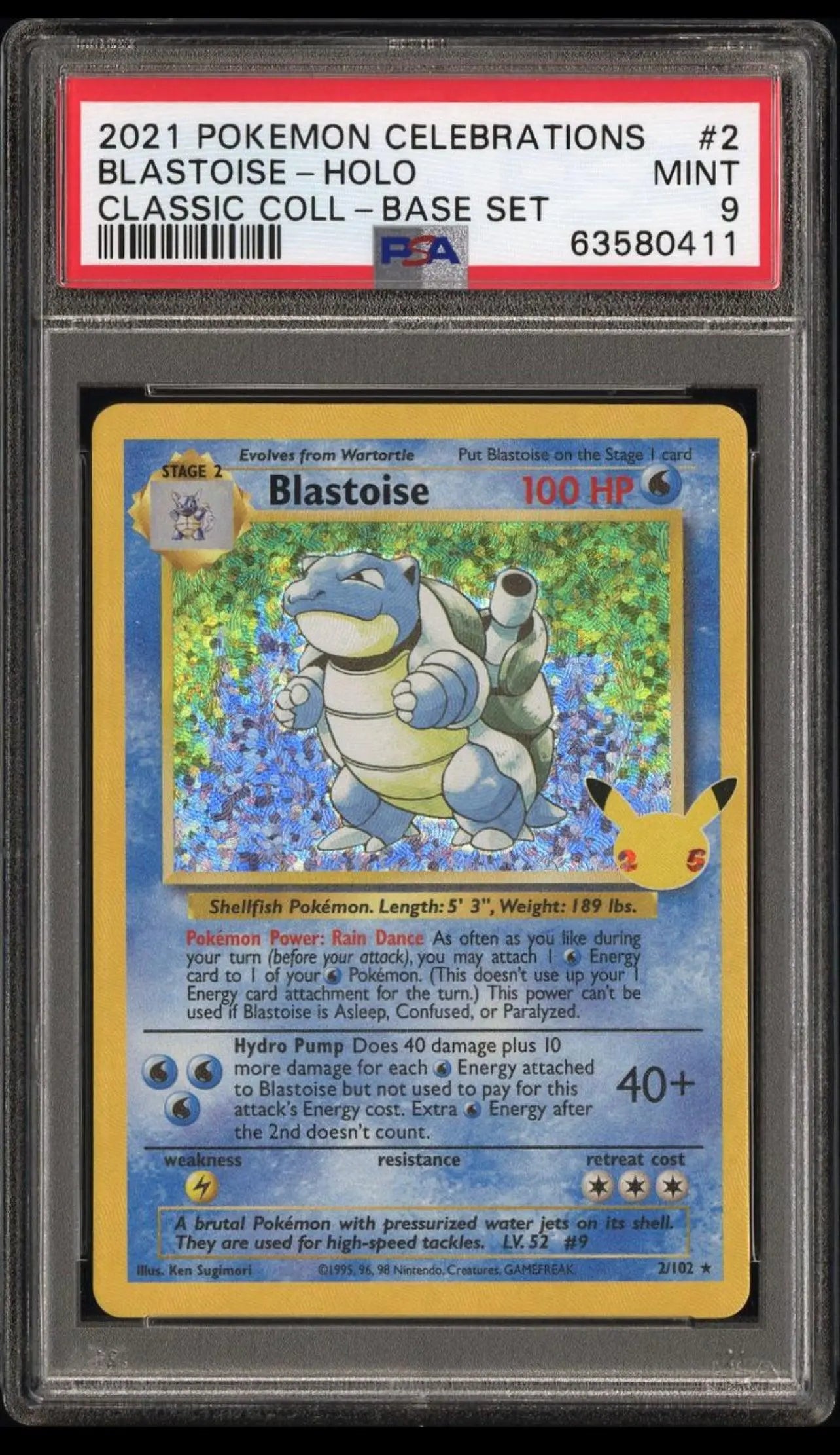 Psa 9 Pokémon Celebrations #09 Blastoise Classic Collection - Base set - Doe's Cards