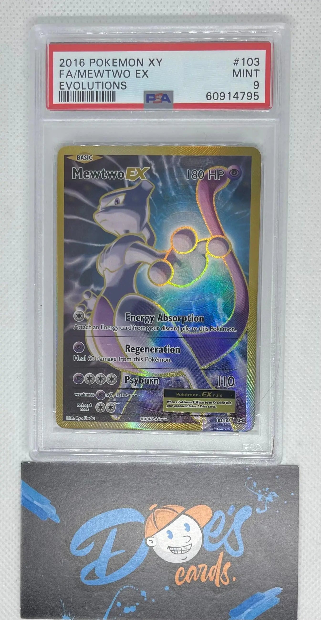 Psa 9 Pokémon evolutions Mewtwo EX FA - Doe's Cards