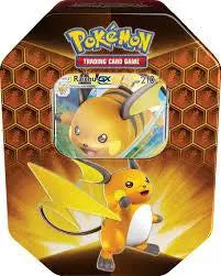 Pokemon Hidden Fates Gx Tin- RAICHU GX | 4 Booster Pack - Doe's Cards