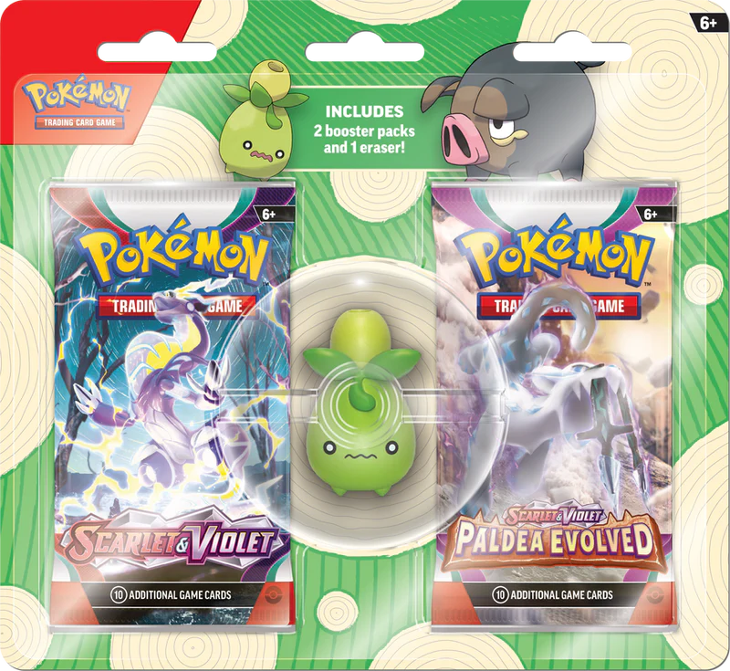 2023 Pokemon Back to School Eraser Blister (Smoliv/Lechonk) - Doe's Cards