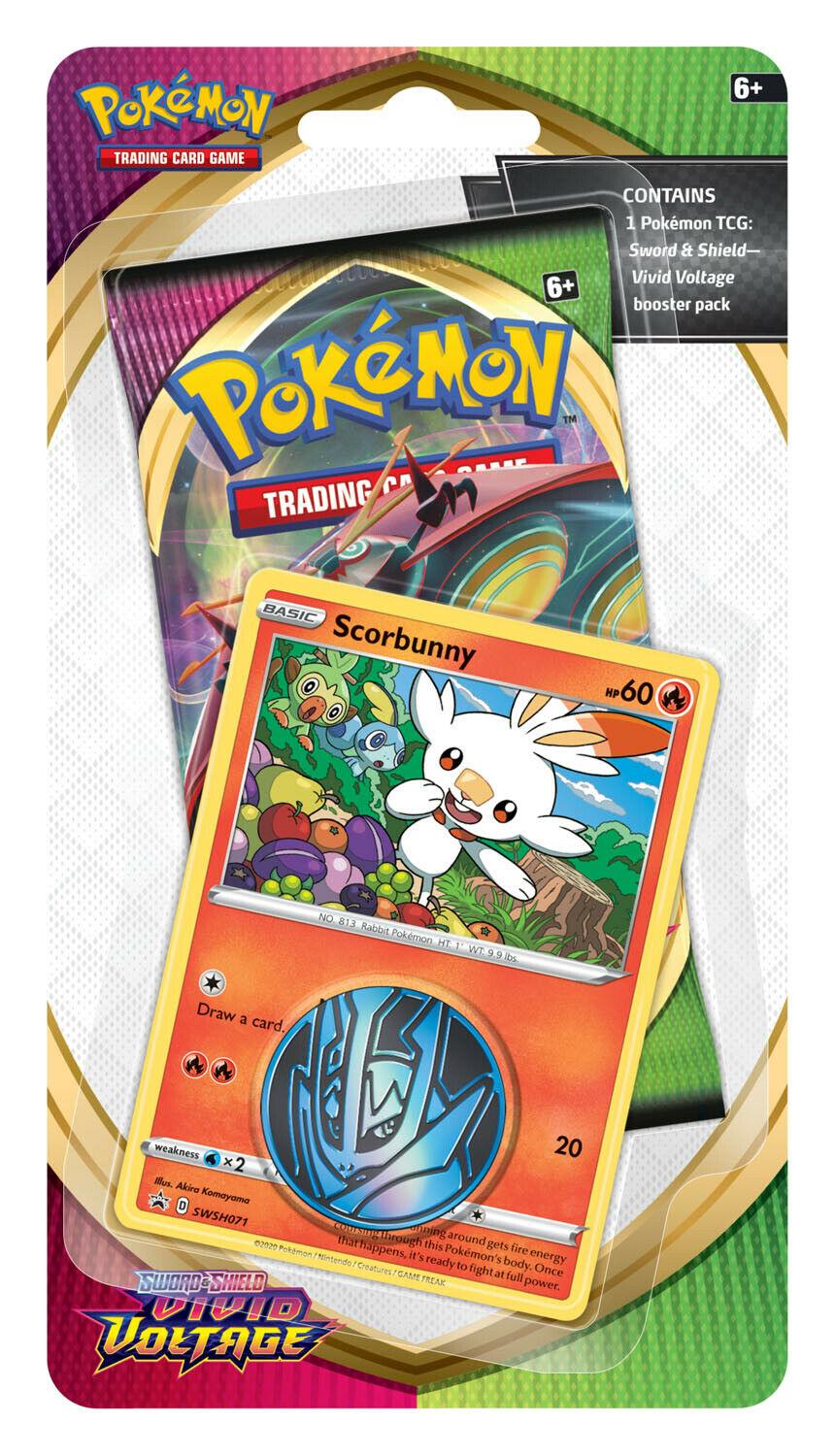 Pokemon Vivid Voltage Checklane blister-Scorbunny - Doe's Cards