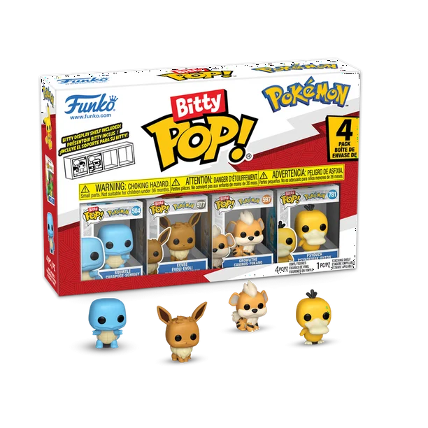 Bitty Funko POP: Pokemon- Squirtle 4PK - Doe's Cards