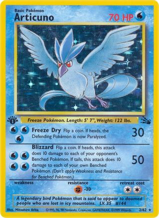 Articuno (2/62) [Fossil 1st Edition] Pokémon