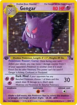 Gengar (5/62) [Fossil Unlimited] Pokémon