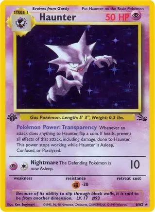 Haunter (6/62) [Fossil 1st Edition] Pokémon