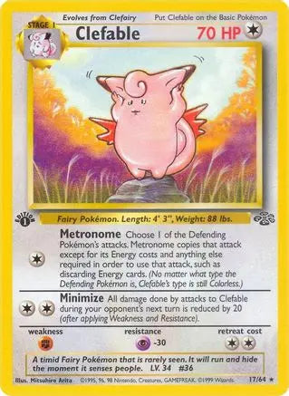 Clefable (17/64) [Jungle 1st Edition] Pokémon