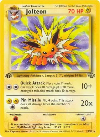 Jolteon (20/64) [Jungle 1st Edition] Pokémon