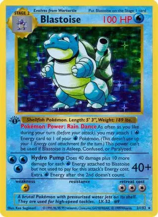 Blastoise (2/102) [Base Set 1st Edition] Pokémon