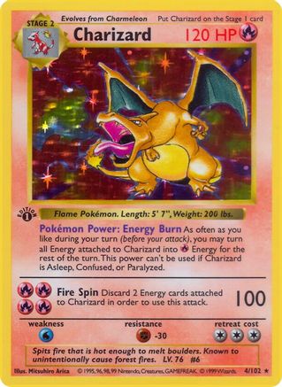 Charizard (4/102) [Base Set Shadowless Unlimited] Pokémon