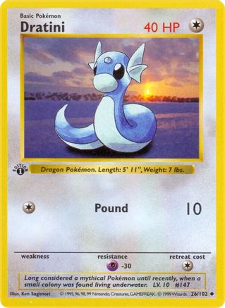 Dratini (26/102) [Base Set 1st Edition]