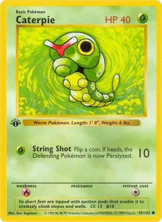 Caterpie (45/102) [Base Set 1st Edition] Pokémon