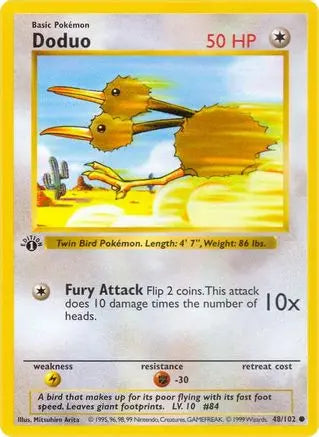 Doduo (48/102) [Base Set 1st Edition] Pokémon