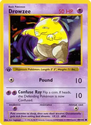 Drowzee (49/102) [Base Set 1st Edition] Pokémon