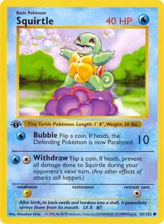 Squirtle (63/102) [Base Set 1st Edition]