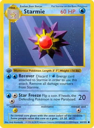 Starmie (64/102) [Base Set 1st Edition] Pokémon