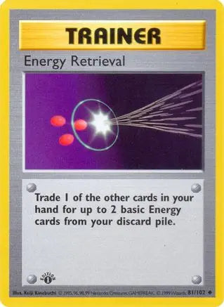 Energy Retrieval (81/102) [Base Set 1st Edition] Pokémon