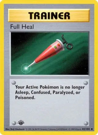 Full Heal (82/102) [Base Set 1st Edition] Pokémon
