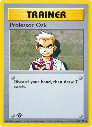 Professor Oak (88/102) [Base Set 1st Edition] Pokémon