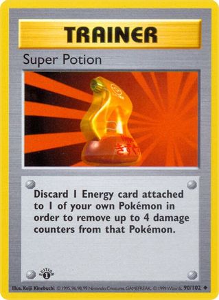 Super Potion (90/102) [Base Set 1st Edition]