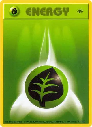 Grass Energy (99/102) [Base Set 1st Edition] Pokémon