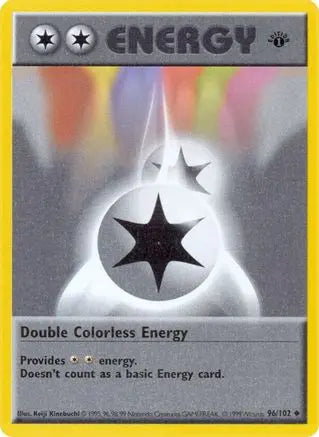 Double Colorless Energy (96/102) [Base Set 1st Edition] Pokémon