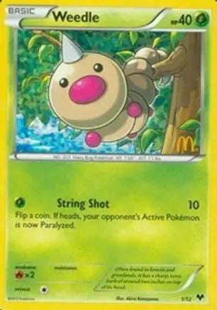 Weedle (1/12) [McDonald's Promos: 2014 Collection] Pokémon