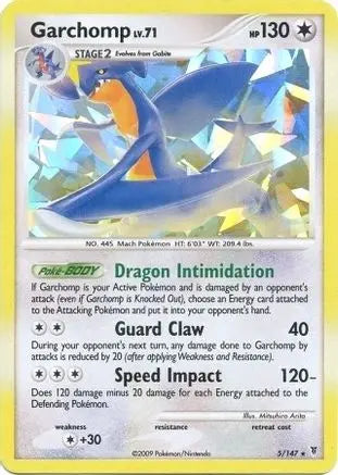 Garchomp (5/147) (Cracked Ice Holo) (Theme Deck Exclusive) [Platinum: Supreme Victors] Pokémon
