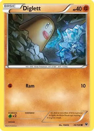Diglett (36/124) [XY: Fates Collide] Pokémon