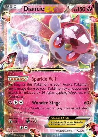 Diancie EX (72/124) [XY: Fates Collide] Pokémon
