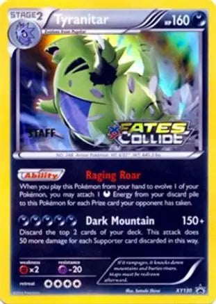 Tyranitar (XY130) (Staff) [XY: Black Star Promos] Pokémon