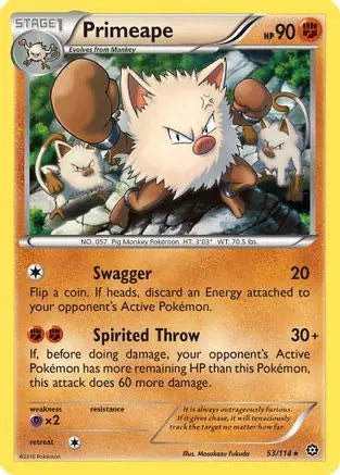 Primeape (53/114) [XY: Steam Siege] Pokémon