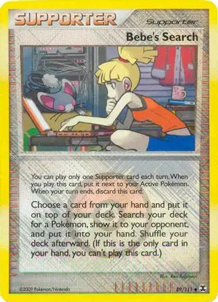 Bebe's Search (89/111) (League Promo) [Platinum: Rising Rivals] Pokémon