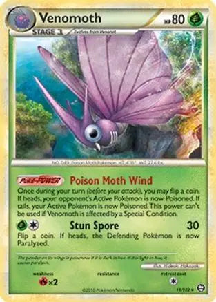 Venomoth (11/102) (Theme Deck Exclusive) [HeartGold & SoulSilver: Triumphant] Pokémon