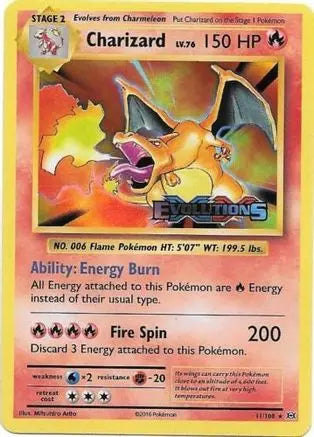 Charizard (11/108) (XY Evolutions Prerelease) [XY: Black Star Promos] Pokémon